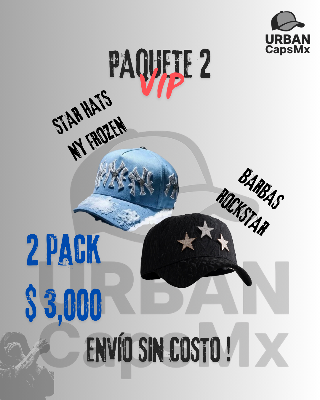 2 Pack Barbas-StarHats