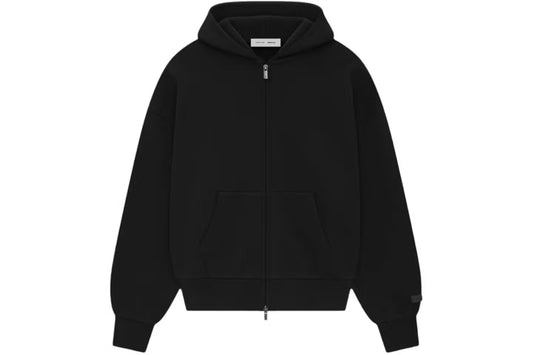 Essentials SS25 Hoodie Classic Black con cierre