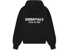 Essentials SS25 Hoodie Classic Black con cierre